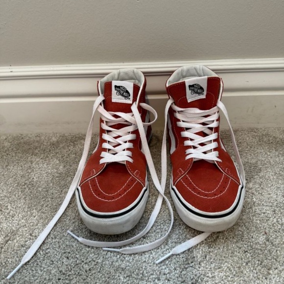 Red/white Vans Sk8-Hi Core Classics, size 8.5 (W) size 7.0 (M) - Picture 6 of 6
